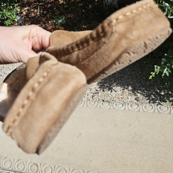 Nwot Men PAWZ BY BEARPAW Genuine Suede Caleb Moccasin Slipper  us 12 - Picture 10 of 13